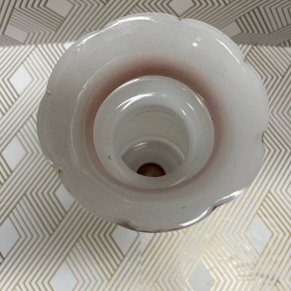 Antique Hand Blown Bristol Glass Vase Hand Painted - Picture 5 of 13